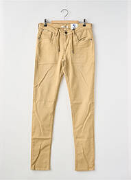 Pantalon slim tissage popeline taille ajustable beige GARCIA garcon