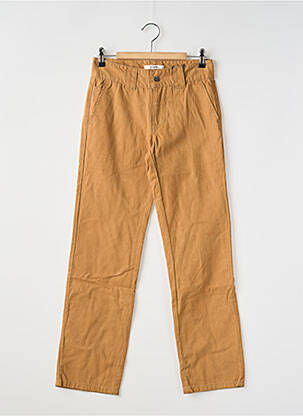 Pantalon chino coupe droite taille ajustable marron GARCIA garçon