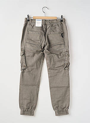Pantalon cargo tissage popeline taille élastique gris GARCIA garçon