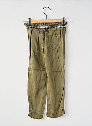 Pantalon droit resserrée sur le bas taille élastique vert IKKS fille