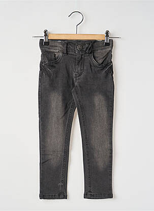 Jeans coupe slim stretch taille ajustable gris IKKS fille