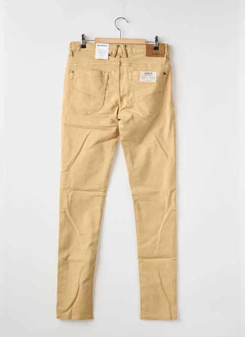 Pantalon slim tissage popeline taille ajustable beige GARCIA garcon