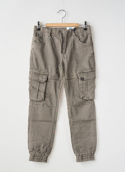 Pantalon cargo fermeture liens à nouer taille élastique gris GARCIA garcon