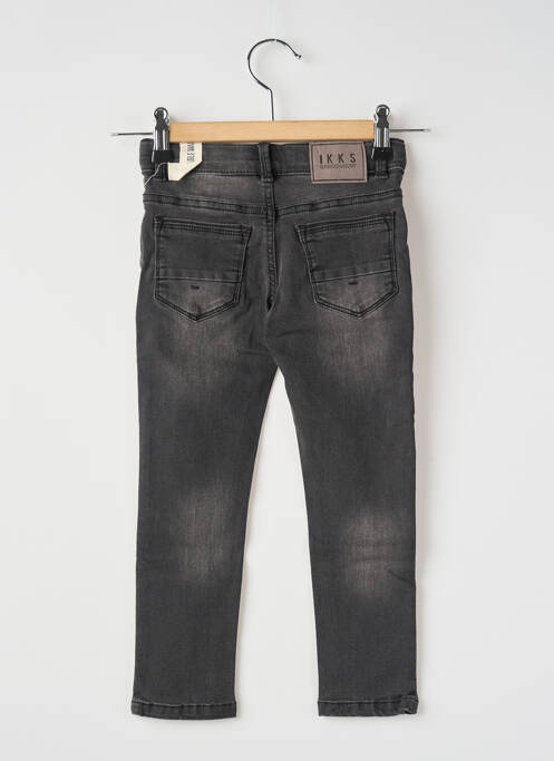 Jeans coupe slim stretch taille ajustable gris IKKS fille