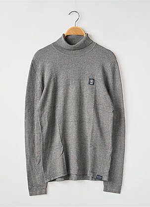 Pull col roulé stretch manches longues gris GARCIA garçon