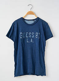 T-shirt stretch manches courtes bleu GUESS garcon