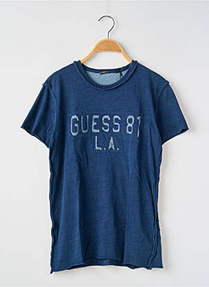 T-shirt stretch manches courtes bleu GUESS garcon