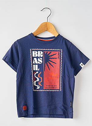 T-shirt stretch manches courtes bleu J&JOY garçon