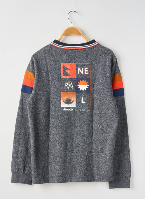 Polo manches longues manches longues gris J&JOY garcon