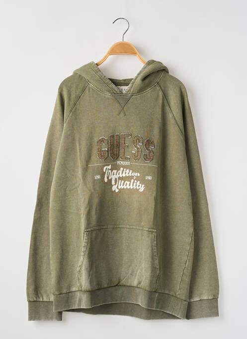 Sweat-shirt à capuche vert GUESS pour garçon