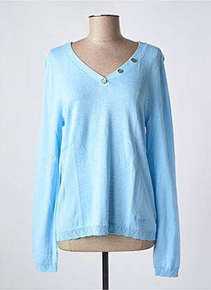 Pull col v manches longues bleu BREIZH ANGEL femme