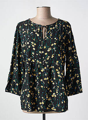 Blouse col rond manches longues noir STREET ONE femme