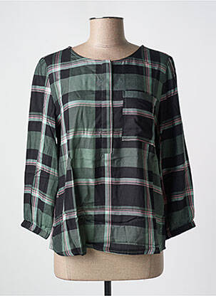 Blouse col rond manches 3/4 vert STREET ONE femme