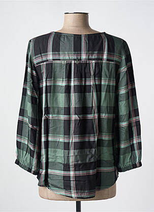 Blouse col rond manches 3/4 vert STREET ONE femme