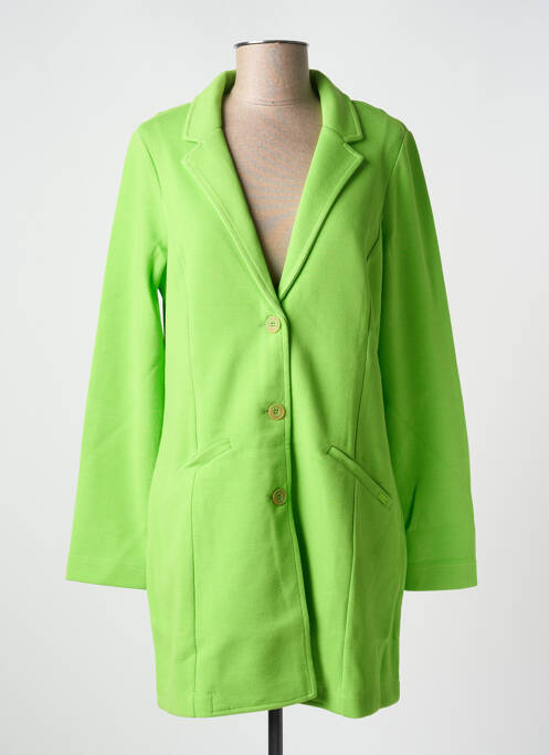 Manteau long coupe cintrée sans capuche vert STREET ONE femme