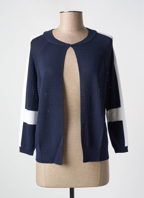 Gilet manches longues stretch bleu GEISHA femme