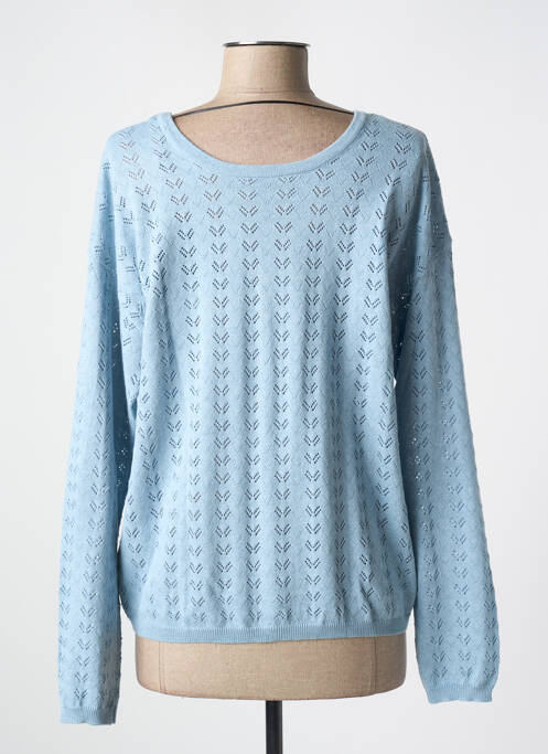 Gilet manches longues resserrée sur le bas bleu BREIZH ANGEL femme