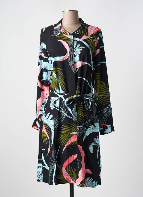 Robe mi-longue noir GEISHA pour femme