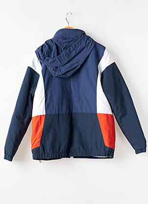 Doudoune manches longues a capuche bleu J&JOY garcon