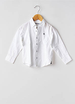 Chemise manches longues tissage popeline blanc GARCIA garçon