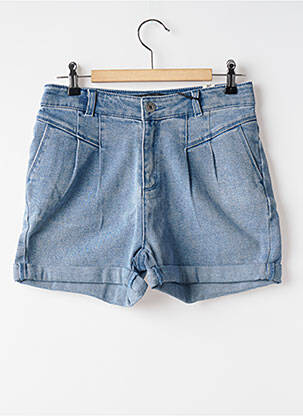 Short tissage denim taille haute bleu WAY (WAY ARE YOU) BY IKKS femme