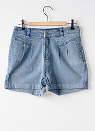 Short tissage denim taille haute bleu WAY (WAY ARE YOU) BY IKKS femme