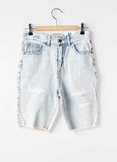 Bermuda fermeture zippée sous rabat boutonné taille ajustable bleu GARCIA garcon