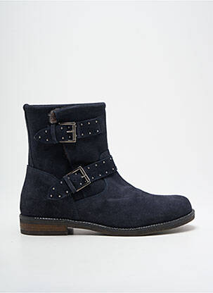 Bottines/boots fourrée talon plat jusqu'à 3cm bleu REQINS femme