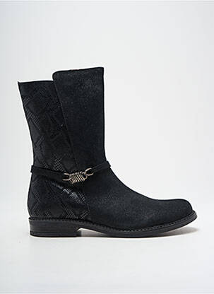 Bottines/boots tissage satiné talon plat jusqu'à 3cm noir BELLAMY femme