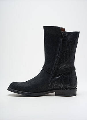 Bottines/boots tissage satiné talon plat jusqu'à 3cm noir BELLAMY femme