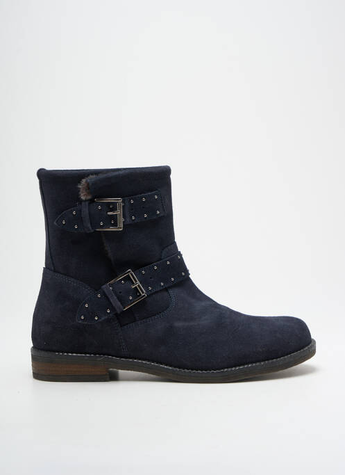 Bottines/boots fourrée talon plat jusqu'à 3cm bleu REQINS femme
