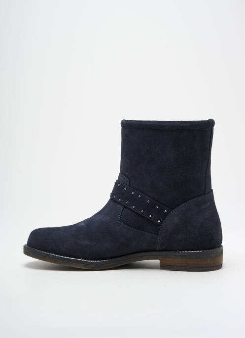 Bottines/boots fourrée talon plat jusqu'à 3cm bleu REQINS femme