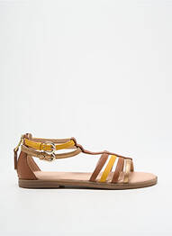 Sandales/nu pieds tissage satiné chiquet jaune GEOX fille