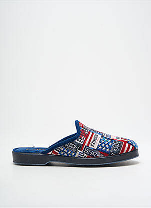 Chaussons/pantoufles tissage velours bout rond bleu BELLAMY garçon