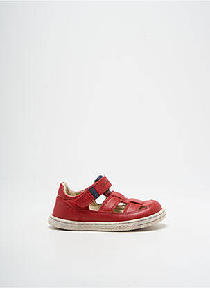 Sandales/nu pieds semelle amovible bout rond rouge KICKERS garcon