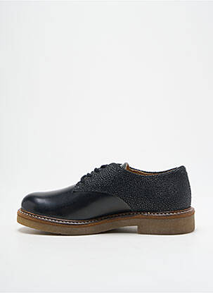 Derbies tissage satiné talon bas noir KICKERS fille