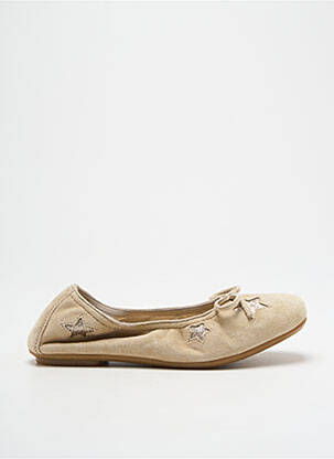 Ballerines tissage tissage pailleté chiquet beige REQINS fille