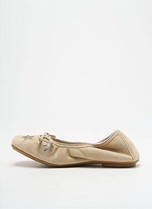 Ballerines tissage tissage pailleté chiquet beige REQINS fille