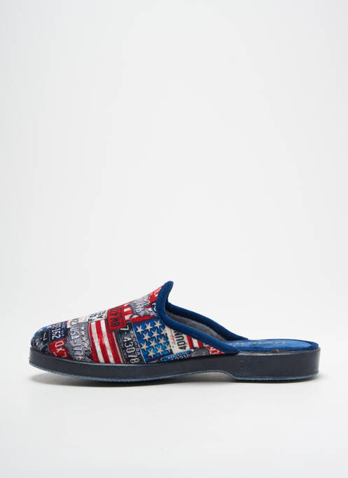 Chaussons/pantoufles tissage velours bout rond bleu BELLAMY garcon