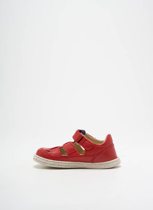 Sandales/nu pieds semelle amovible bout rond rouge KICKERS garcon