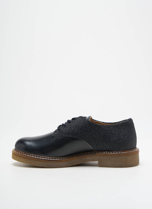 Derbies tissage satiné talon bas noir KICKERS fille