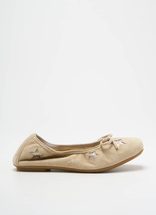 Ballerines tissage tissage pailleté chiquet beige REQINS fille