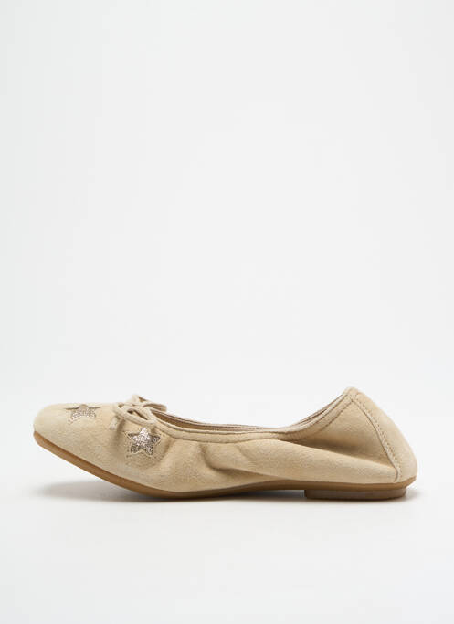 Ballerines tissage tissage pailleté chiquet beige REQINS fille
