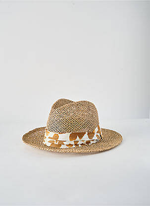 Chapeau tissage popeline marron SEEBERGER femme