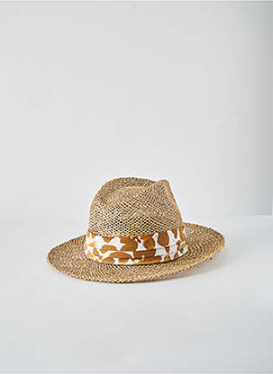 Chapeau tissage popeline marron SEEBERGER femme