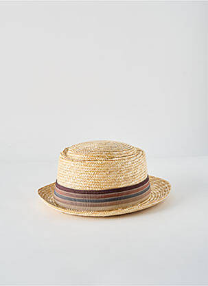 Chapeau imprimé rayures marron MIRALLES homme