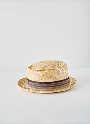 Chapeau imprimé rayures marron MIRALLES homme