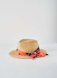 Chapeau imprimé fantaisie orange FLECHET unisexe