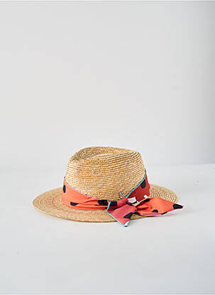 Chapeau imprimé fantaisie orange FLECHET unisexe