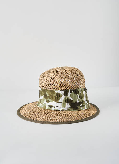 Chapeau imprimé fantaisie vert SEEBERGER femme